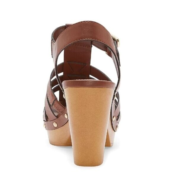 a.n.a. - Jordan Clog Heeled Sandal in Cognac Faux Leather​​​ - Picture 15 of 16